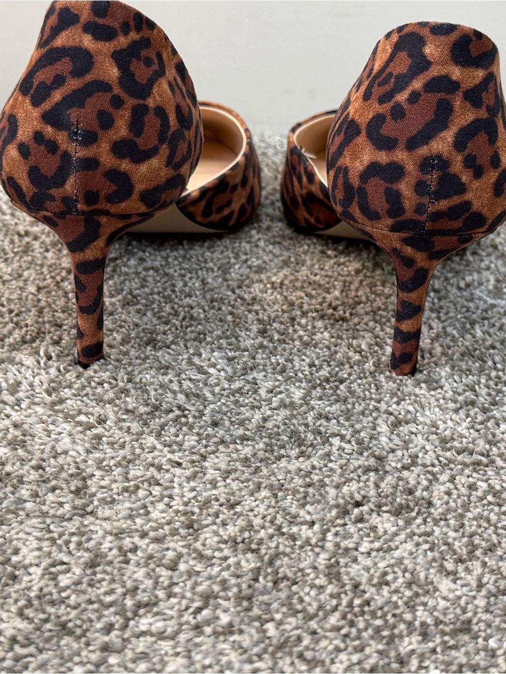 Jessica Simpson Leopard Print Pointed Toe D'Orsay Heels - Picture 6 of 6